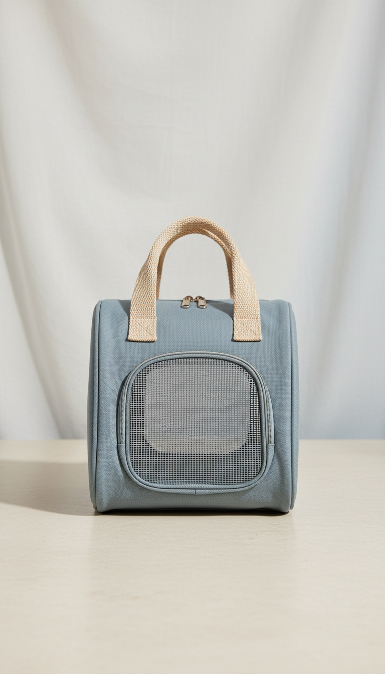 Ash Blue Travel Carrier with Structured Shell